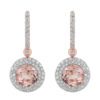 18ct Morganite Diamond Earrings