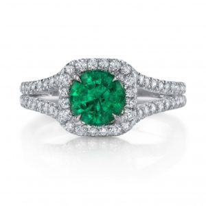 18ct Emerald Diamond Ring
