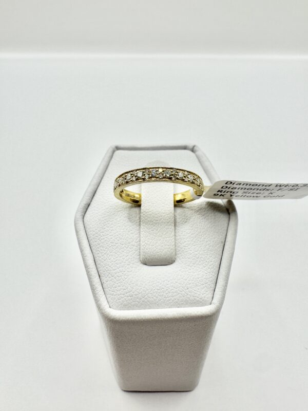 9ct Yellow Gold Half Eternity Ring  0.35ct