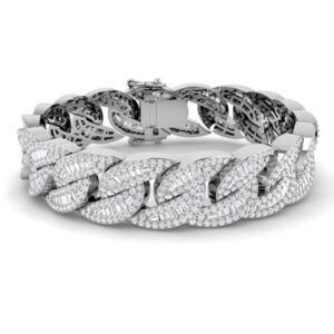 9ct White Gold Diamond Bracelet (8ct Diamond)