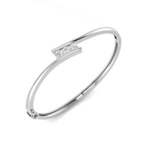 9ct White Gold Diamond Bangle 0.75ct Diamond